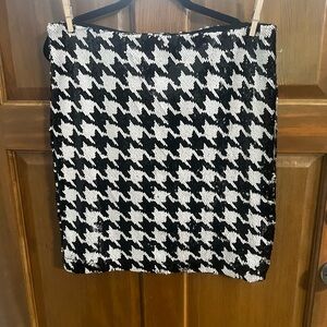I.N.C houndstooth sequin skirt.